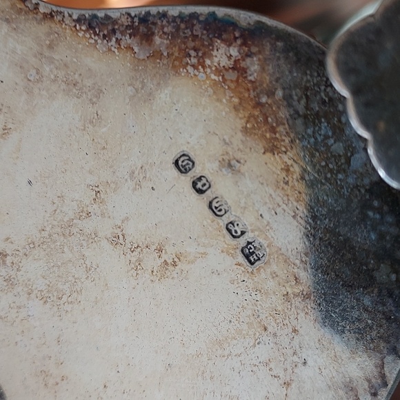 Sterling silver cut glass cruet set - Picture 6 of 13